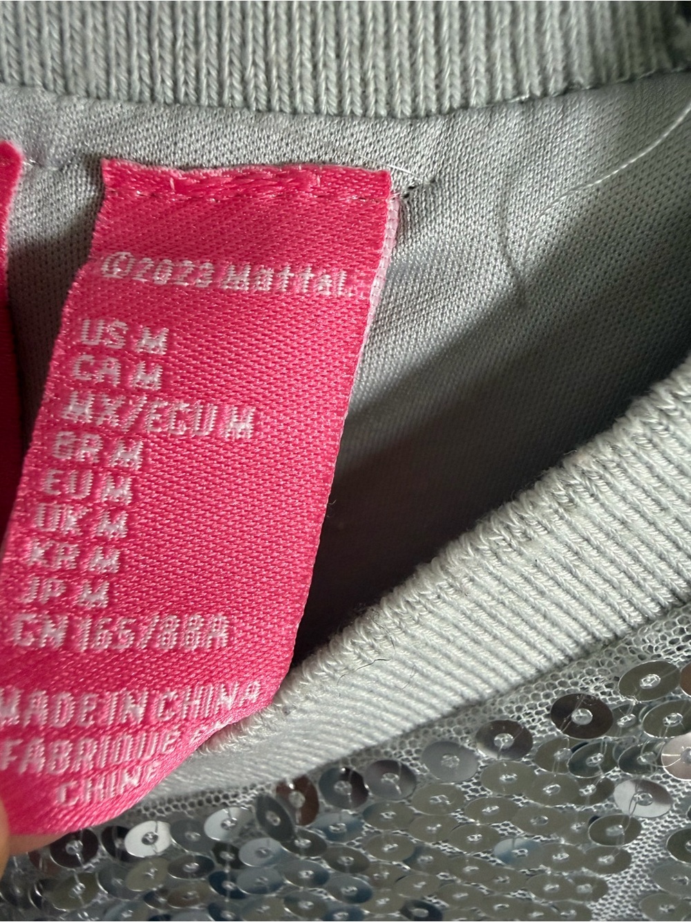 Barbie Sequin Short-Sleeve Tee - Silver with Pink Logo - Picture 4 of 8